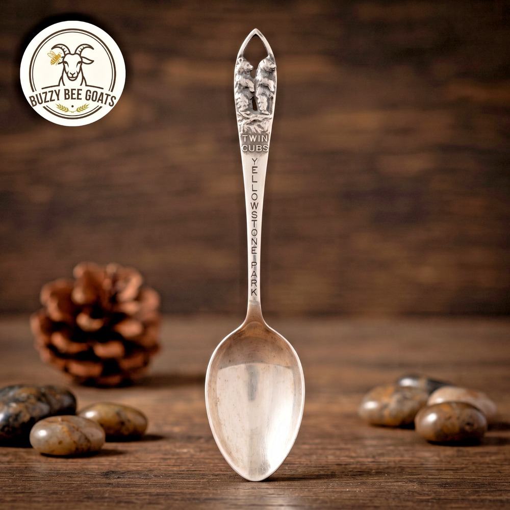 Vintage Sterling Silver Yellowstone National Park Souvenir Spoon ~ 5.5"